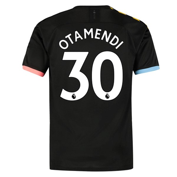 Camiseta Manchester City NO.30 Otamendi Replica Segunda Ropa 2019/20 Negro